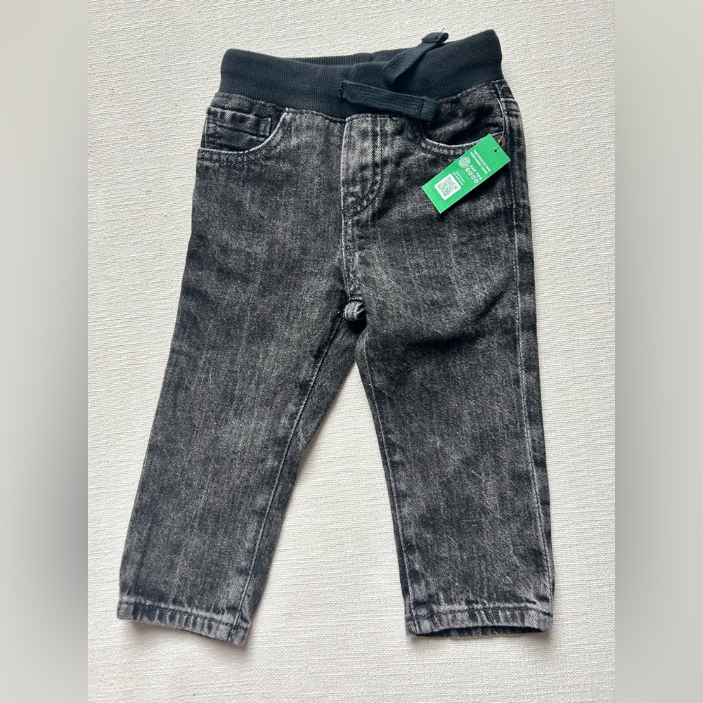 Black Denim Baby Pants